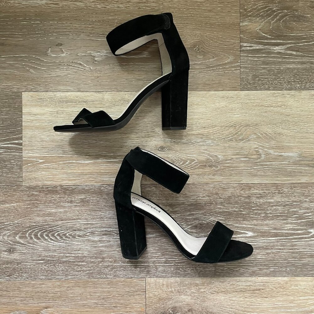 Jeffrey Campbell Suede Ankle Strap Lindsay Heels